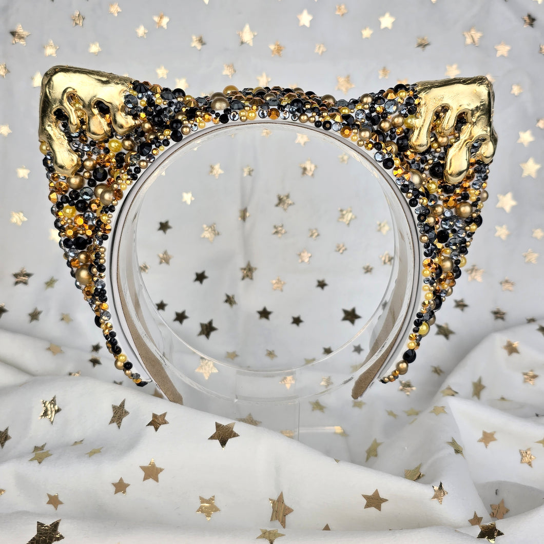 New Years Eve Molten Gold Cat Ears