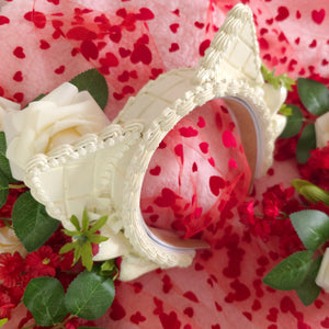 Faux White Chocolate Strawberry Cat Ear Set