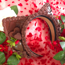 Load image into Gallery viewer, Faux Chocolate Strawberry Cat Ear Set