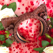 Load image into Gallery viewer, Faux Chocolate Strawberry Cat Ear Set