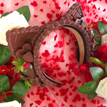 Load image into Gallery viewer, Faux Chocolate Strawberry Cat Ear Set