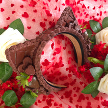 Load image into Gallery viewer, Faux Chocolate Strawberry Cat Ear Set