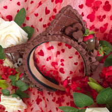 Load image into Gallery viewer, Faux Chocolate Strawberry Cat Ear Set