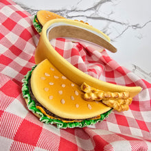 Load image into Gallery viewer, Cheeseburger Bear Ears with Crinkle Fries – A Tasty Twist on Cute!